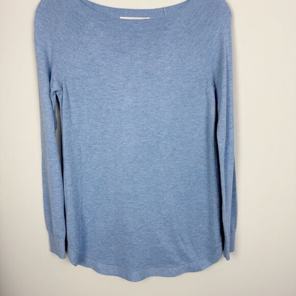 LOFT Sweaters - LOFT | Light Blue Lightweight Wide Neck Sweater Women’s Size Small